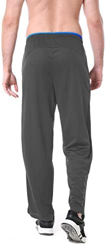 Мъжки Ежедневни Спортни Панталони на Класически Свободно Намаляване с Отворен Дъното Еластичен Колан, Закопчалката на