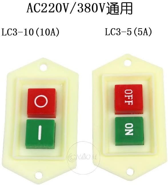 10шт Преминете сверлильного станка LC3-5 LC3-10 ac 220/380 В 10A вход/изход Вкл./Изкл Старт Стоп самостоятелно блокиране на Бутон превключвател - (Цвят: LC3-10)