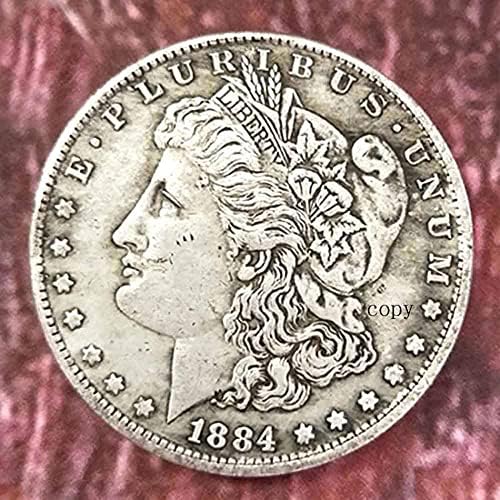 1884 Американската Копирни Монета Morgan Възпоменателна Монета Great American Ръчно изработени Творчески Забавен скитник