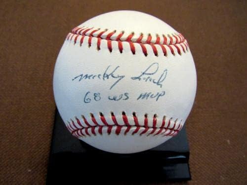 Мики Лолич 1968 Ws Mvp на Детройт Тайгърс Подписа Auto Ретро Играта топката Oal Jsa - Бейзболни Топки с Автографи