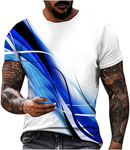 Тениски с къс ръкав за Мъже, 3D Принт, Графика Тениска 2023, Летни Модни Спортни Ризи за Фитнес, Ежедневни Свободни Топове