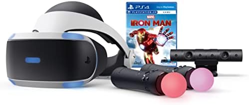 Sony Playstation VR - Комплект Marvel's Iron Man: Слушалки Playstation VR, помещение, 2 контролера за движение, Move,