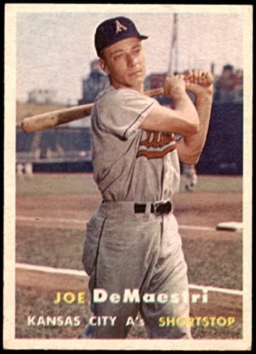 1957 Topps 44 Джо ДеМаэстри Канзас Сити Атлетикс (Бейзболна картичка), БИВШ+ Атлетикс