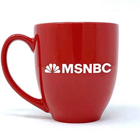 Официалната Керамична Червена Чаша с логото на MSNBC тегло 14,5 Грама