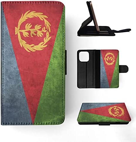 Флаг на страната Еритрея 47 чанта-портфейл с панти капак за мобилен телефон Apple iPhone 14 PRO