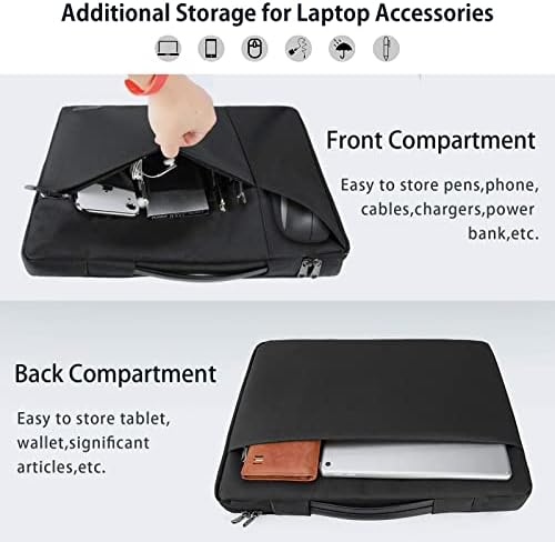 NUBILY 15,6-инчов чанта за лаптоп 15-15,6-инчов Водоустойчива чанта за лаптоп с ударопрочной дръжка, която е съвместима