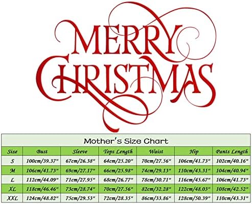 Еднакви пижами за семейството си на Коледа 2022 година, Коледа Тениска с Дядо Коледа и Панталони с дълъг ръкав, Удобни Семейни Коледни Комплекти Пижамные