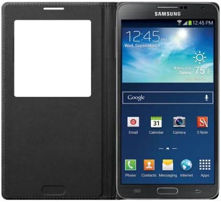 Samsung Galaxy Note 3 калъф-книжка с панти капак S View - черен