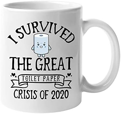 Смешното е, Че Аз съм Преживял Криза Тоалетна хартия 2020, Липса на Кафе Чаши и Чаши за 15 грама, Шеговит Подарък на