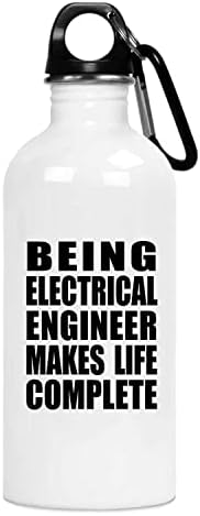 Designsify да Бъде Инженер-Електротехник Прави Живота Пълноценен, Чаша за вода с Изолация от Неръждаема Стомана, 20 грама,