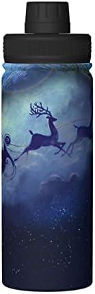 Бутилка за вода Elk-Christmas 18 Грама, Широка Колба От Неръждаема Стомана С Вакуумна Изолация И Херметически Капак С