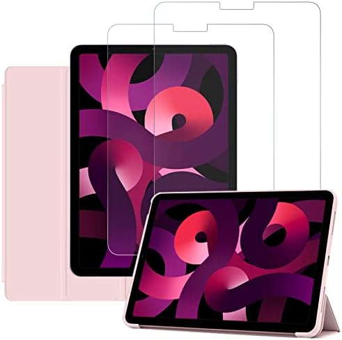 Deokke е Съвместим с калъф iPad Air 5-то поколение 2022/iPad Air 4-то поколение 2020 10,9 см с 2 бр. защитно фолио за