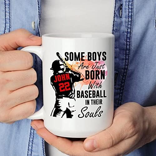 Изработена по поръчка Бейзболна Чаша, Чаша За момчетата, Родени С Бейзбола В Душата, Бейзболна Спортна Чаша Със Персонализирани