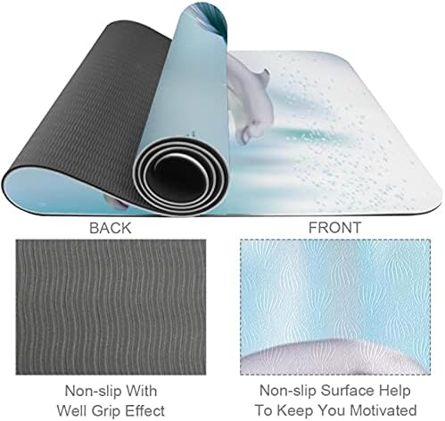 Подводен килимче за йога Siebzeh Mermaid Премиум-клас от екологично чист каучук за здраве и фитнес, Нескользящий мат