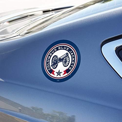 ГРАФИКА И МНОГО ДРУГИ Логото NHL Columbus Blue Jackets Авто Шкафче за прозорци на Колата Кръгъл Стикер На Бронята