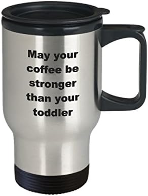 Нека кафето Ще бъде по-Силна, отколкото при вашето Дете, Пътна Чаша за мама и Татко, Метална Чаша с капак, Новост в Подарък