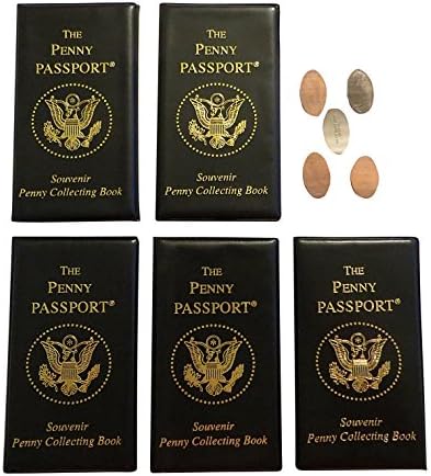 Сувенирни Албуми за паспорти на 5 Пени С Продълговати Монети И Свободно Оттиснутыми стотинка
