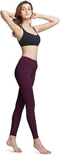 ATHLIO 2 или 3 Комплекта Панталони за йога с висока талия и джобове, Гамаши за тренировки с контрол на корема, Непрозрачни