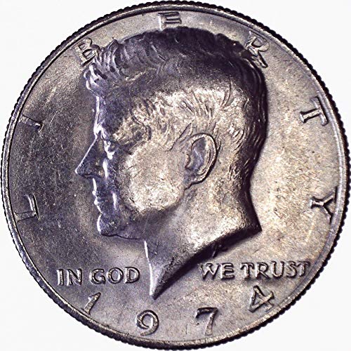 1974 Кенеди Полдоллара 50 цента На Около необращенном формата на