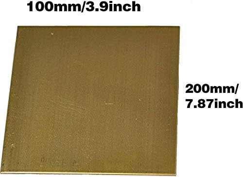 Месинг лист HUILUN Метална плоча от тънкото фолио Мед метален лист Фолио плоча 4 мм x 100 X 200 мм Вырезанная Медни метална
