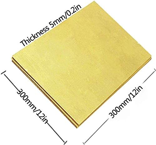 Месинг лист от медна фолио ACCDUER Metal за използване при разработването на продукта Дебелина месингова табела за обработка на метал (Цвят: 100x100x5 мм)