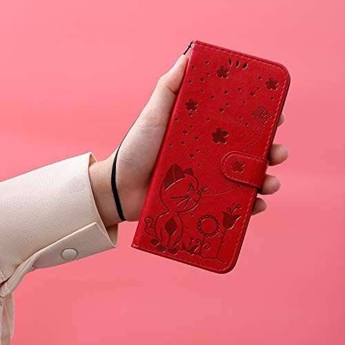 YBFJCE е Съвместим с калъф-чанта iPhone 7/8/SE 2020/SE 2022, калъф-стойка от изкуствена кожа с отделения за карти, Издръжлив