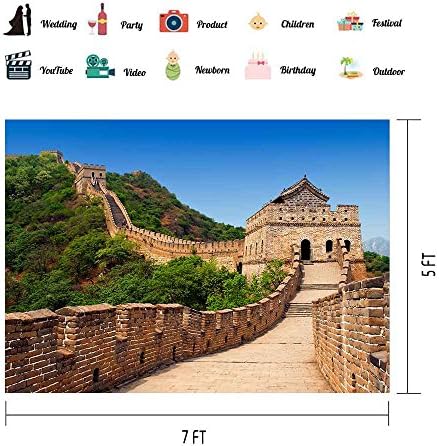 Китайската Велика стена на Фона на Вечерните бижута MEETSIOY 7x5ft Световно Известен Архитектурен Фон на Великата Китайска