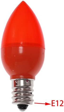 SQXBK 12ШТ E12 Червена Основа на Декоративни Лампи Солна Лампа Led Крушка Декоративна Нощна Лампа Мини-Свещници Струнни