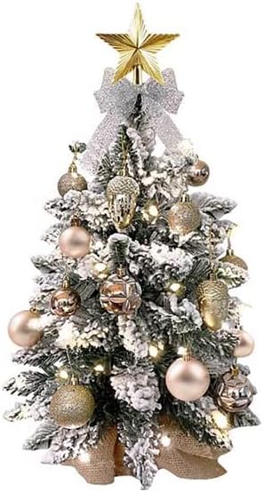 2-подножието Мини-Коледна Елха, с Лека Изкуствена Малка Плот, Коледна Украса с Стекающимся Сняг, Изискан Декор и Коледни