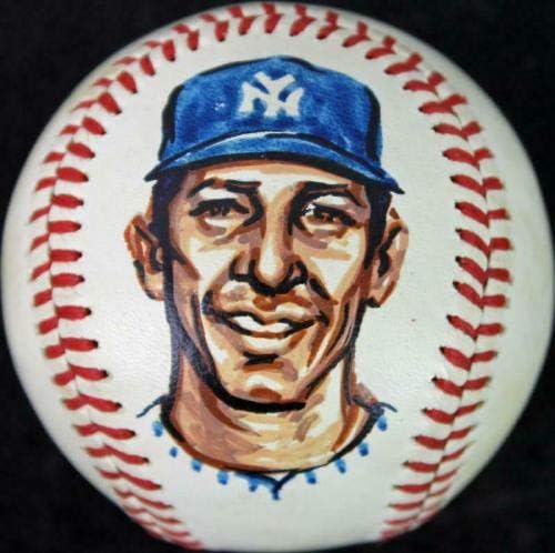 Играта топка Янкис с автограф Били Мартин Onl Feeney С портрет на JSA B85518 - Бейзболни топки с автографи