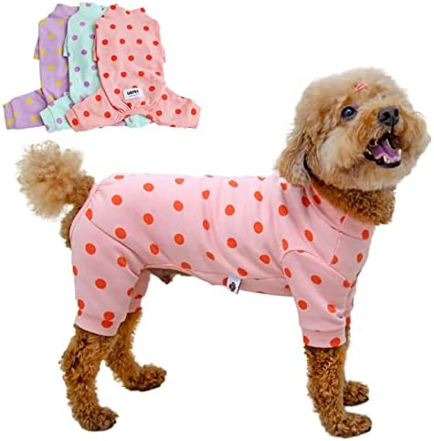 Пижами за кучета U & Пет Lollipop в грах, Еластичен Гащеризон-Поло от по-Мек материал, Универсален Дрехи за кучета Малки