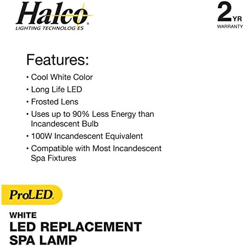 Halco Lighting Technologies LLWS-12-1 Led лампа за басейн и спа бяло, 12 Волта, 7 W