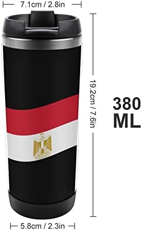 Флаг на Египет Пътни Чаши за Кафе с Капак Изолирани Чаши, Бутилка За Вода С Двойни Стени От Неръждаема Стомана