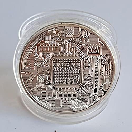 Криптовалюта сребърно покритие Възпоменателна Монета Биткоин Bitcoin с Защитно покритие, Лъки Coin Лична Любителски са