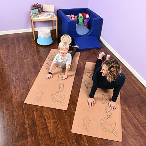 Конструктивни играчки Пробковый килимче за йога Бъни, Постелката за йога у дома и в клас, Еко-килимче за йога за деца