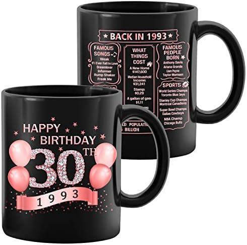 Подарък за 30-ия рожден ден за жените и мъжете - Информация за отминали времена 1993 г. - Чаша за 30-ия рожден ден -