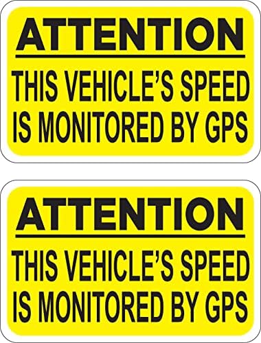 Двойката Внимание Скоростта на автомобила се контролира с помощта на GPS Етикети-прозорец винетка по-Голям размер 5x8
