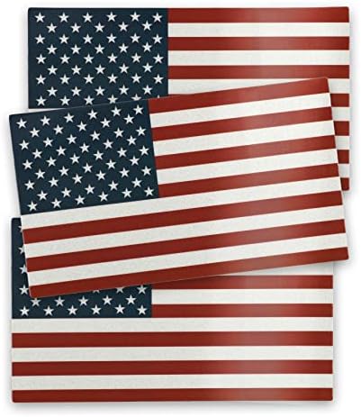 JUSTTOP 5x3 Американски флаг и Светлоотразителни ленти, Стикер на Магнит за автомобил, Стикер на Бронята, Подкрепа на