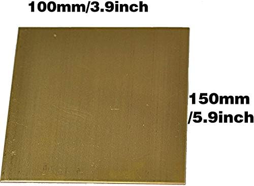 NIANXINN Метална Тонколистовая Фолио табела Мед метален лист Фолио табела 2 мм x 100 X 150 мм Нарязани листове Медна