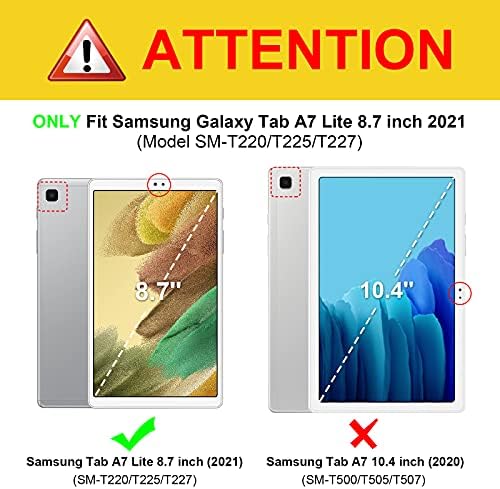 Калъф Fintie за Samsung Galaxy Tab A7 Lite 8,7 инча, модел 2021 (SM-T220/T225/T227), Задната част на кутията с многоугольной