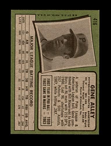 1971 Topps 416 Gene Alley Питсбърг Пайрэтс (Бейзболна картичка) EX/MT Пирати