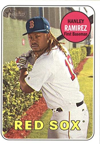 2018 Бейзболна картичка Topps Heritage 146 Хенли Рамиреса на Бостън Ред Сокс