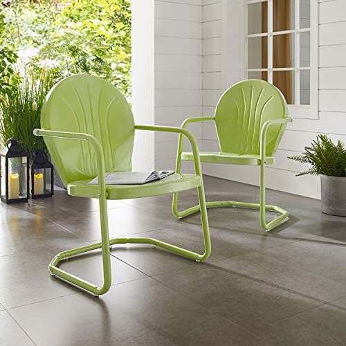 Уличен стол Crosley Furniture CO1001A-KL Griffith в Ретро стил от метал, Key Lime