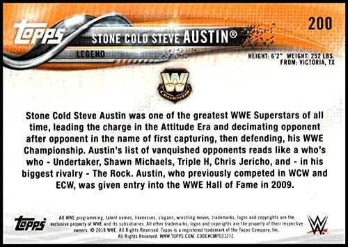 2018 Начело на WWE Then Forever Now #200 Търговия картичка Stone Cold Стив Остин по реслингу
