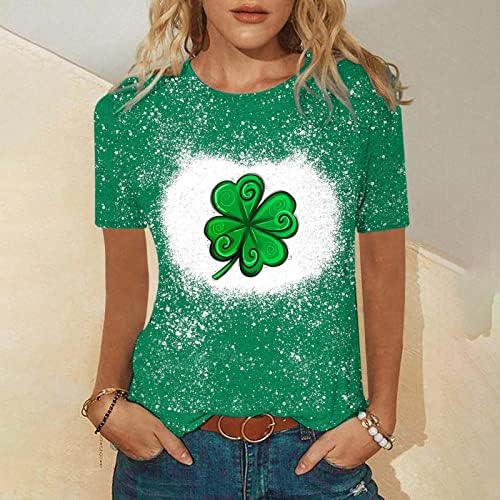 Ризи на Деня на Св. Патрик за Жени, Тениски с образа на Централи, Избелени Тениски, Лъки Тениска Свети Пати, Ирландски Потник, Блуза с Детелина