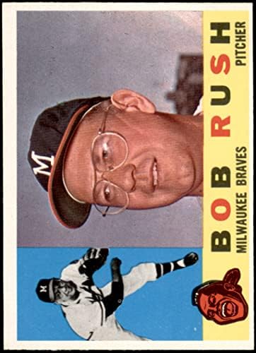 1960 Topps 404 Боб Ръш Милуоки Брейвз (Бейзболна карта) в Ню Йорк Брейвз