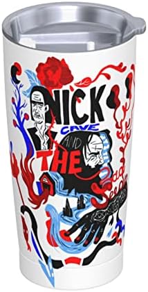 Nick Cave And The Bad Seeds Band Пътна Кафеена Чаша С Изолация От Неръждаема Стомана С Капак И Соломинками, Вакуумни