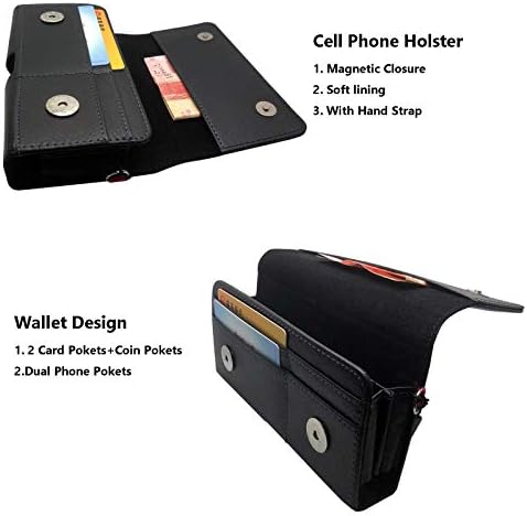 Чанта-кобур за телефон 6,9 инча, калъф за мобилен телефон, Съвместим с iPhone 12 pro Max, Кожени Мъжки Поясная чанта-кобур