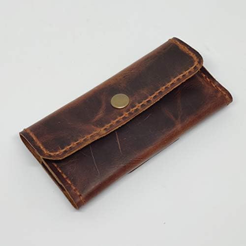 Чанта-кобур от естествена кожа за Oppo RX17 Pro, Калъф за вашия телефон ръчна изработка от естествена кожа, Изработен