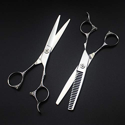 Ножица за подстригване на коса, 6-инчов професионален японски ножици с цветна дръжка 440c за подстригване на коса фризьорски